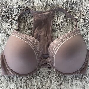 Victoria’s Secret Front Closure Lace Racerback Women's Bra - Mauve 36D